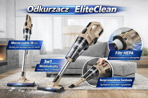 Odkurzacz EliteClean Fioletowy